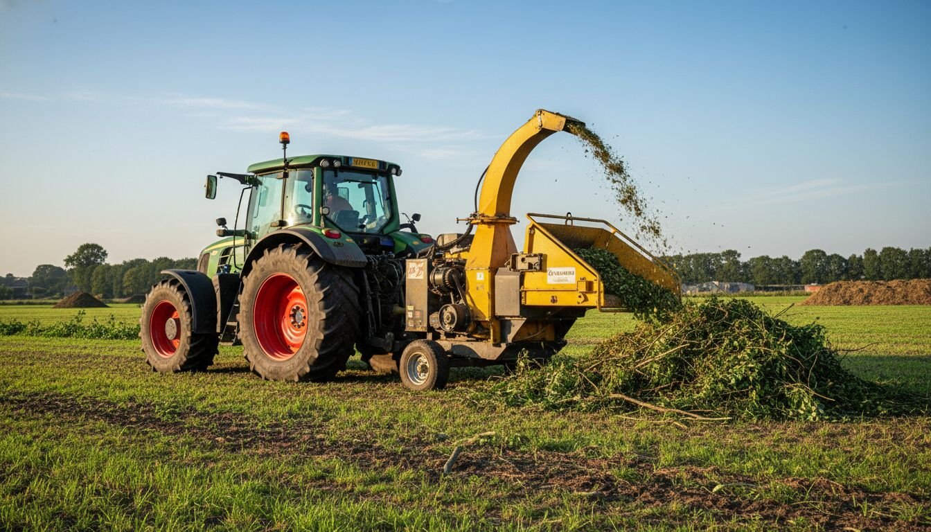 Découvrez notre broyeur végétaux pour tracteur, conçu pour optimiser puissance et rendement lors du traitement de gros volumes. Idéal pour une gestion efficace et rapide de vos déchets verts.