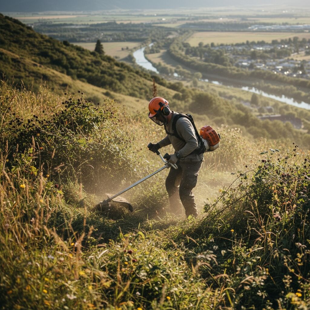 Découvrez notre débroussailleuse dorsale alliant puissance et confort, idéale pour entretenir vos terrains difficiles avec efficacité et facilité.